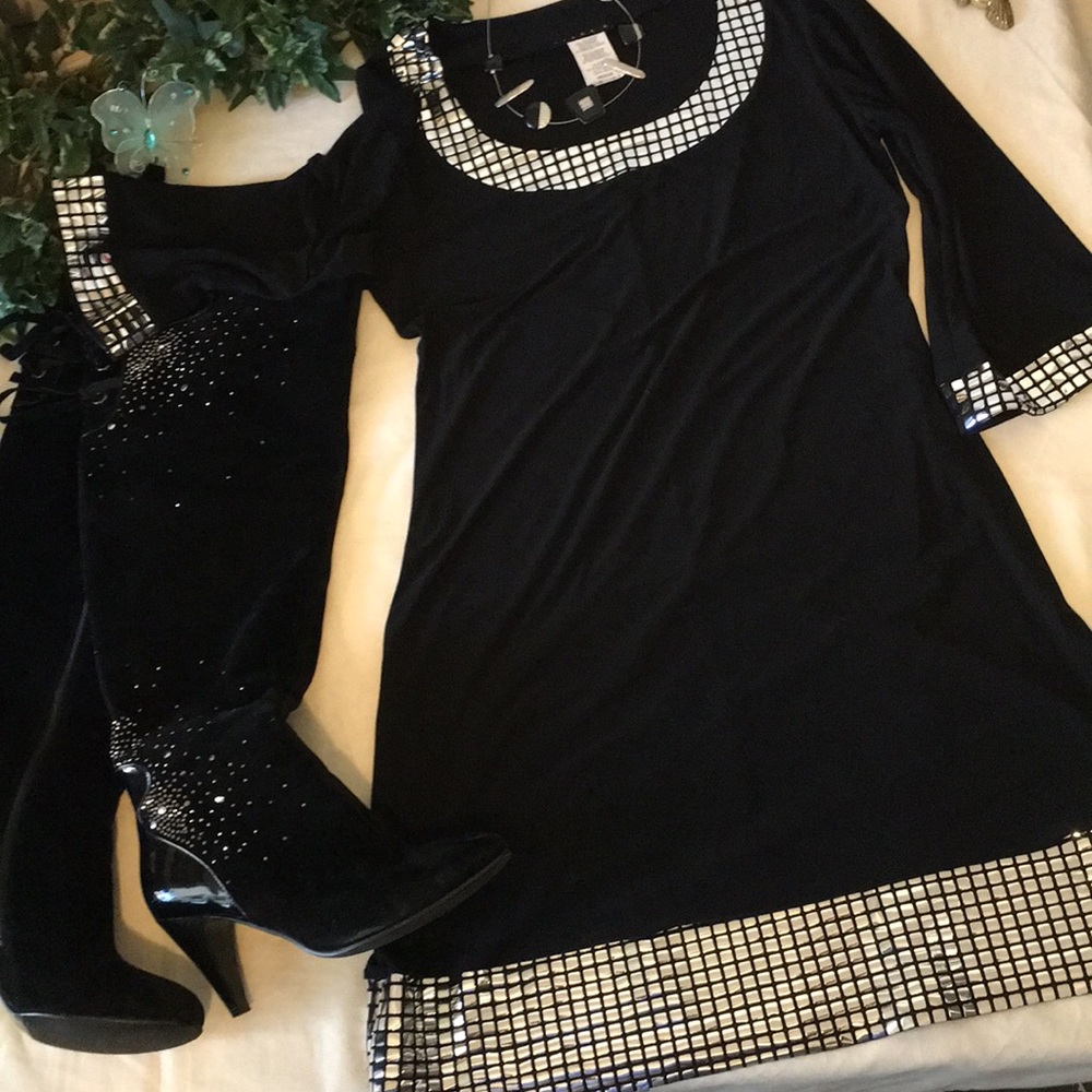 Tiana B. Reflection Black Dress - Picture 2 of 8
